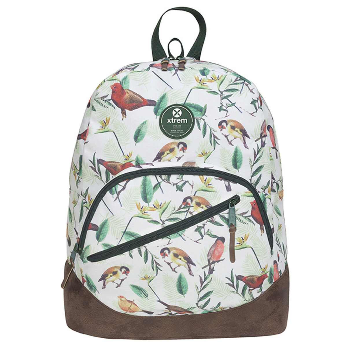 Mochila Escolar  Boomerang  Pajaros y Flores Xtrem