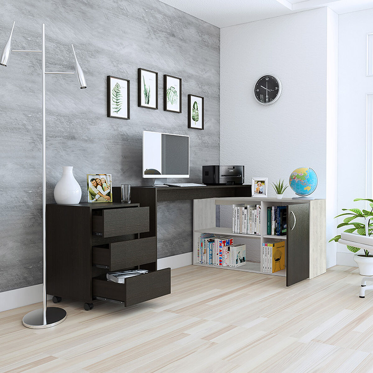 Set Escritorio Axis + Cajonera Office