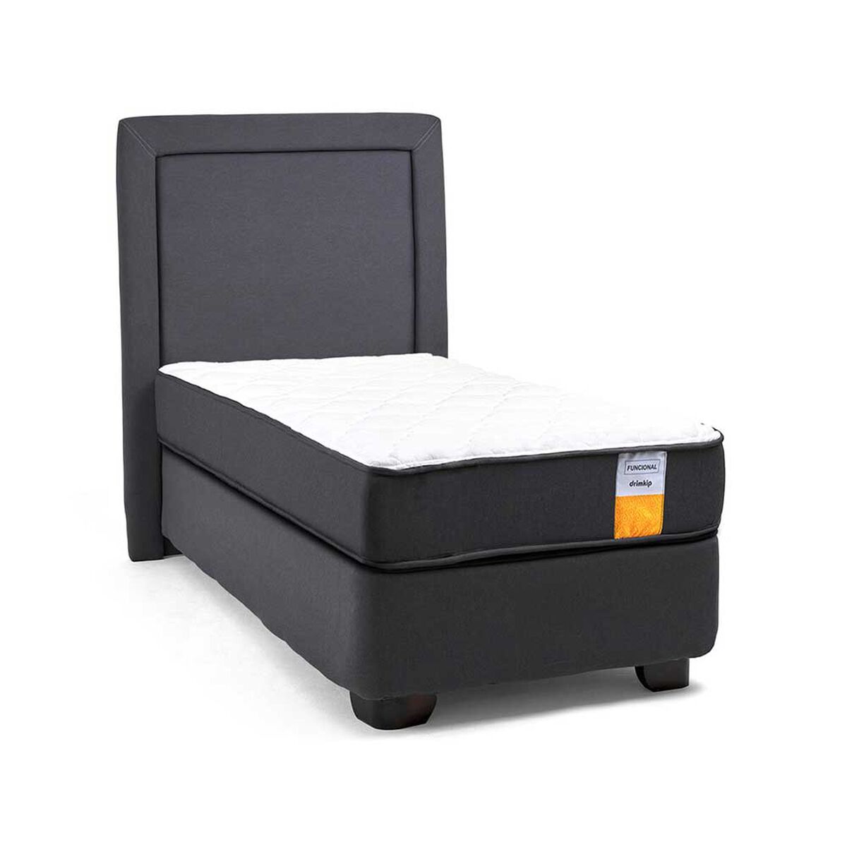 Cama Americana Drimkip 1,5 Plazas Funcional + Respaldo