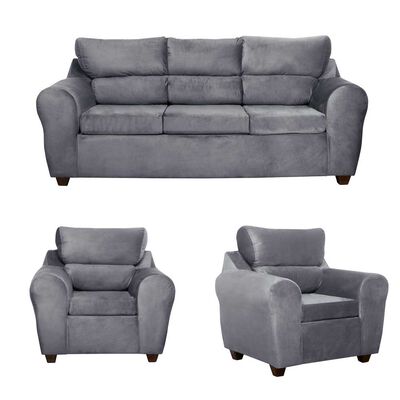 Juego de Living Mexx Muebles Dubai 5 Cuerpos Gris