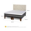 Cama Europea CIC Base Dividida 2 Plazas Balance + Respaldo Villarrica Alpino