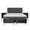 Box Spring CIC king Ortopedic Advance + Respaldo + velador Eufrates