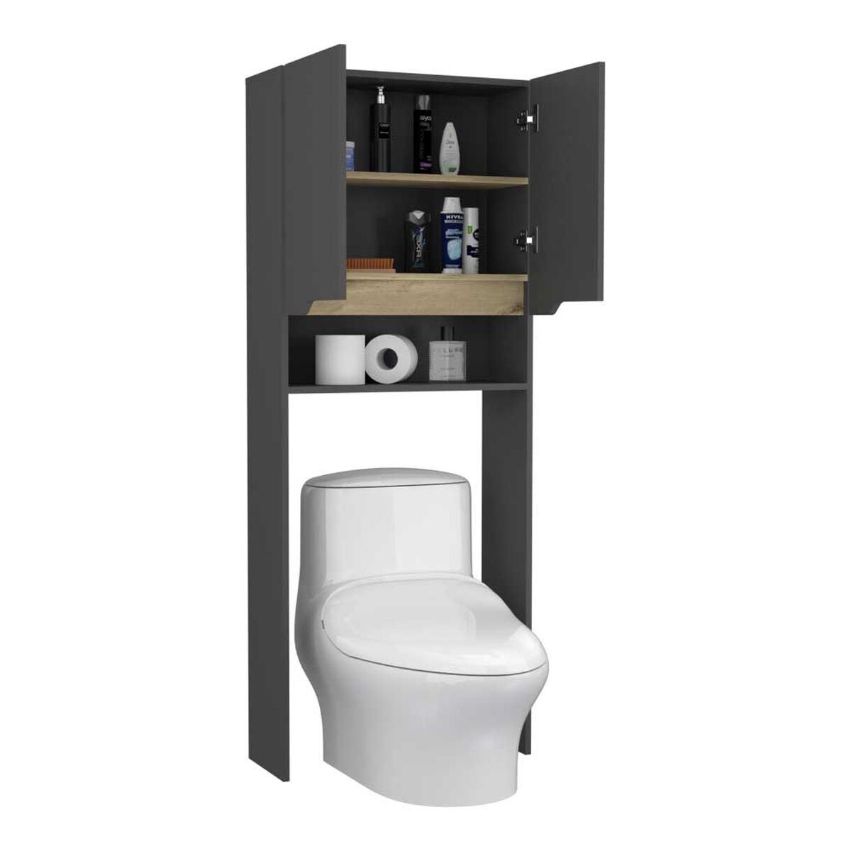 Optimizador de Baño TuHome Laurent 2 Puertas Plomo