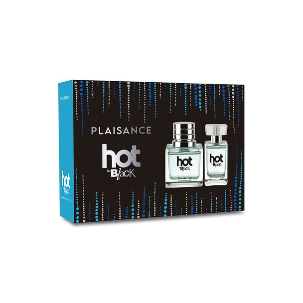Set Perfume Mujer Hot In Black EDP + miniatura