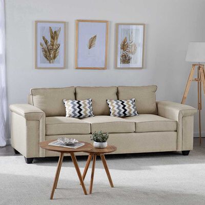Sofá Mons Sicilia 3 Cuerpos Beige