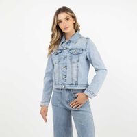 Chaqueta Mezclilla Mujer Zibel Celeste