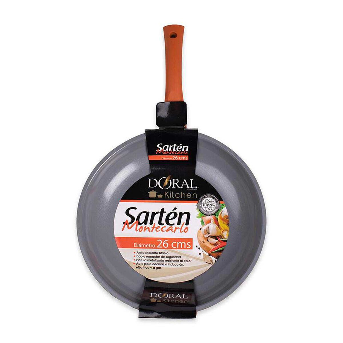 Sart&eacute;n Acero Inoxidable Doral Montecarlo 26 cm Salm&oacute;n