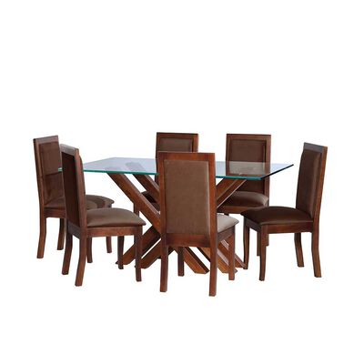 Imagen 1 del producto Juego de Comedor Latam Home Merida 6 Sillas Chocolate