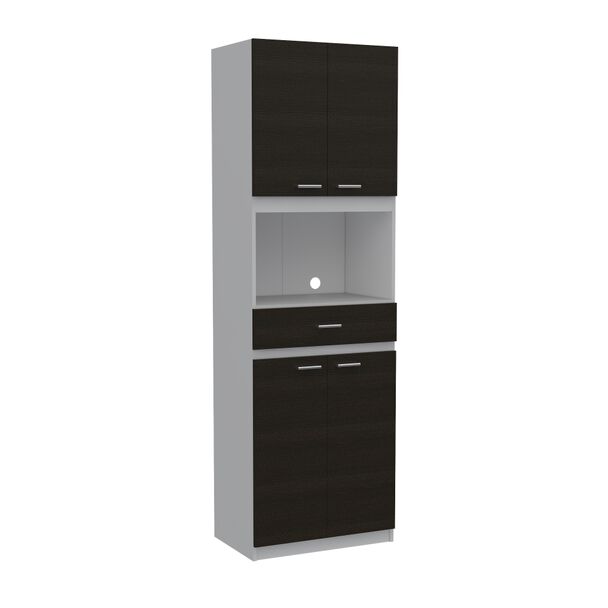 Mueble Microondas TuHome Bau Blanco/Wengue