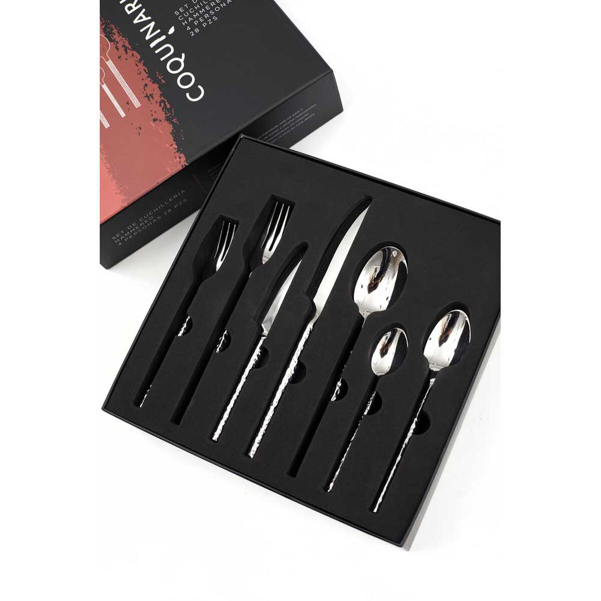 Set Cuchiller&iacute;a Hammered Coquinaria 28 Piezas