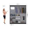 Closet Di Poretti Design Paris 6 Puertas 2 Cajones Negro