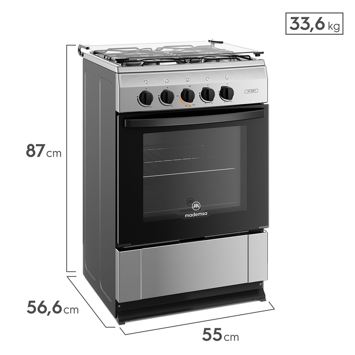 Cocina a Gas Mademsa MV 220 T 4 Quemadores