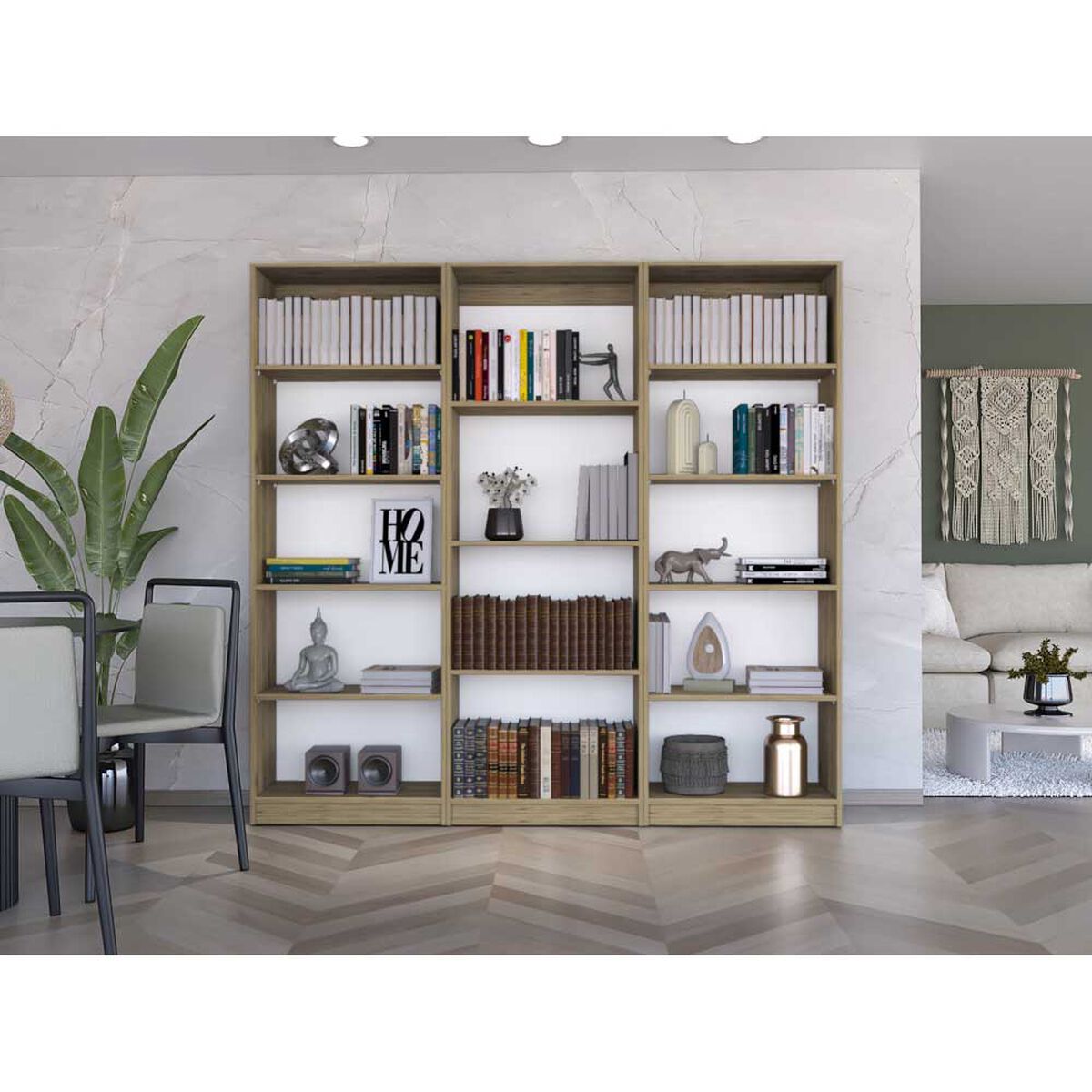 2 Estantes 5 Repisas + Estante 4 Repisas TuHome Home Macadamia