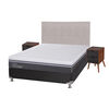 Box Spring CIC 2 Plazas Ortopedic Advance + Respaldo + 2 Veladores Tigris