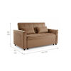 Sof&aacute; Cama Seccional Daniels Sidney 2 Cuerpos Caf&eacute;