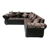 Sofá Seccional Almore Irlanda 5 Cuerpos Café