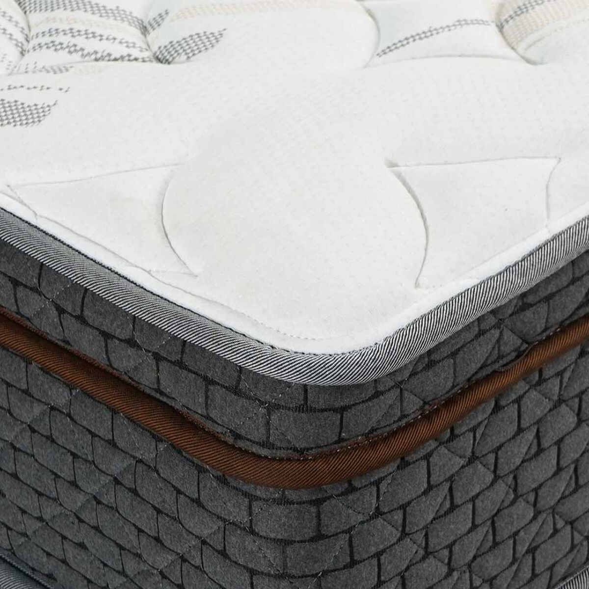 Cama Europea Celta Base Dividida 2 Plazas Copper Black + Respaldo