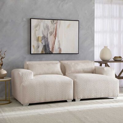 Sofá Mons Cala 2 Cuerpos Boucle Beige