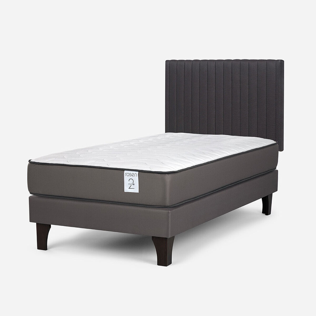Cama Europea Rosen 1 Plaza New Style 2 Plus + Respaldo Lucio