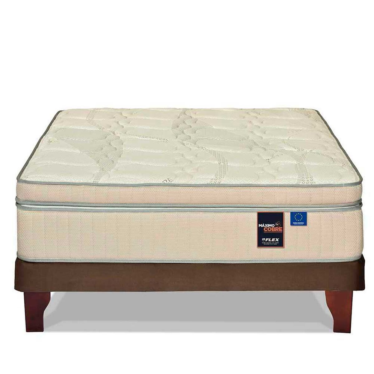 Cama Europea Flex 2 Plazas M&aacute;ximo Cobre