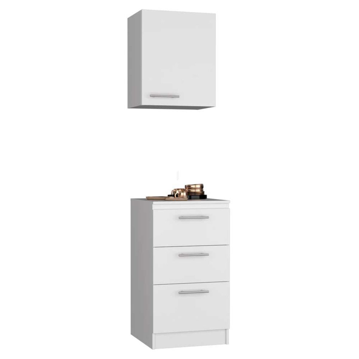 Combo Mueble Superior + Mueble Inferior TuHome Manchester Blanco