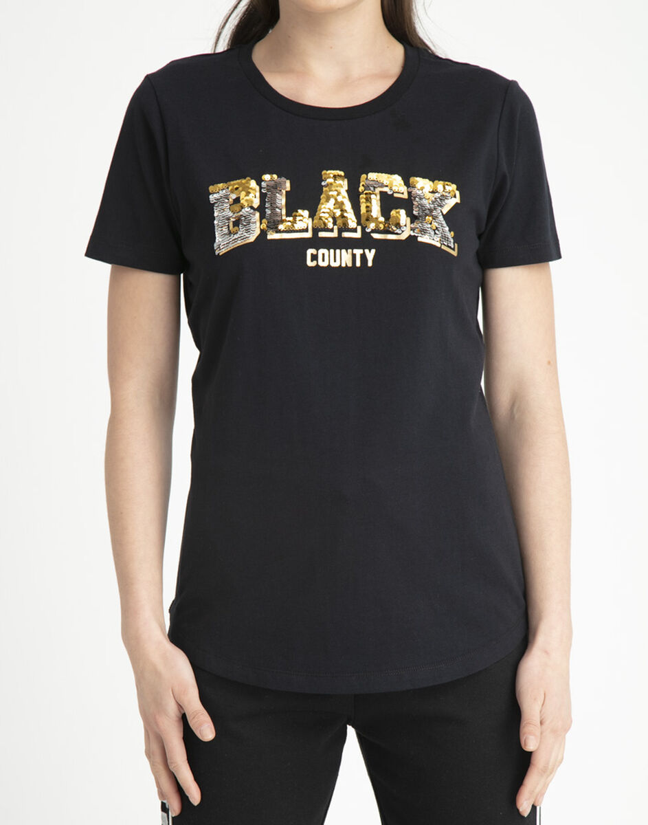 Polera Mujer Black Country Lentejuelas