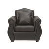 Juego de Living Innovamuebles Azucena Sofá 3 Cuerpos + Dos Sillones 1 Cuerpo Café Oscuro 