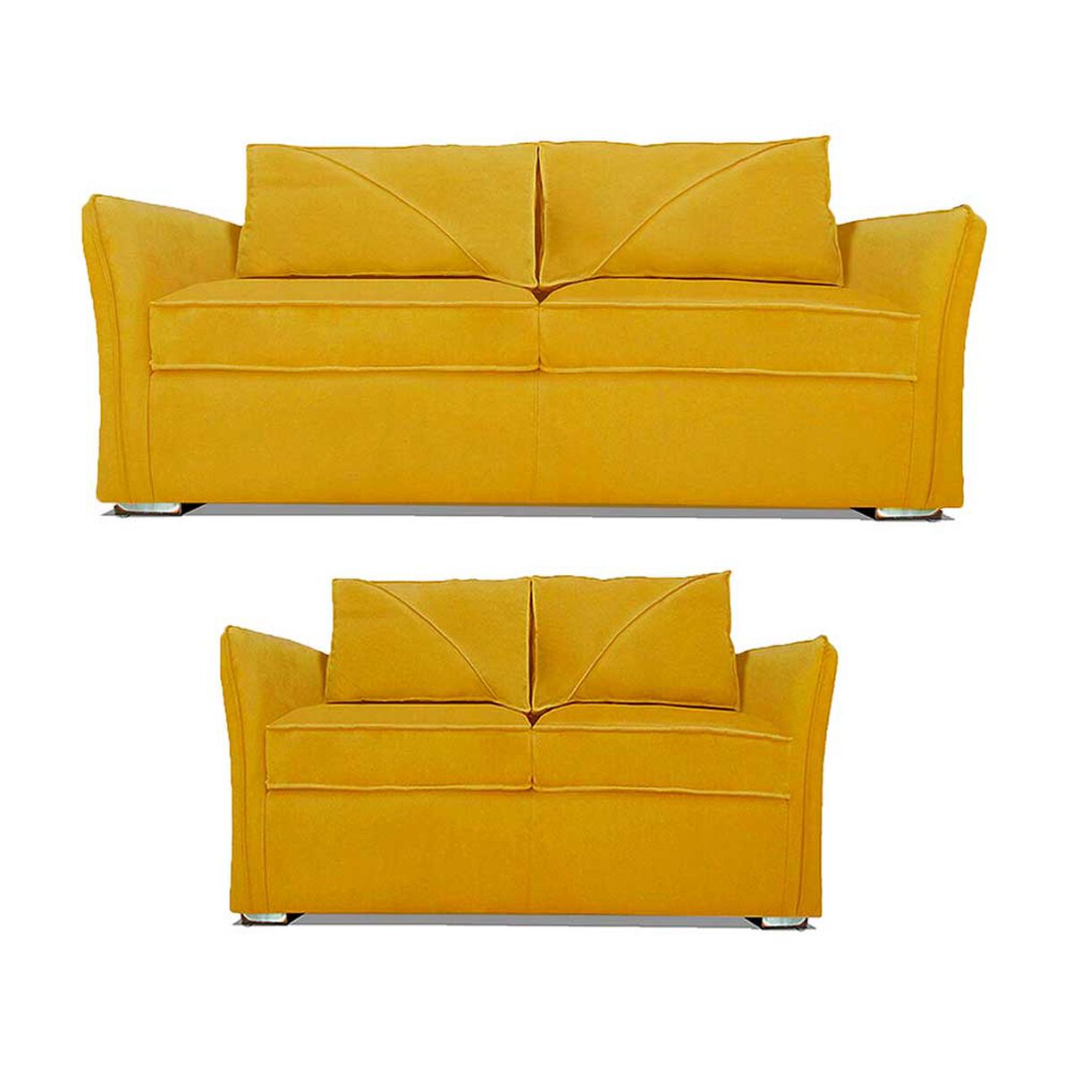 Juego de Living Elegant Detail Atlanta Sof&aacute; 3 Cuerpos + Sof&aacute; 2 Cuerpos Oro