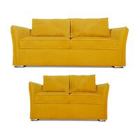 Juego de Living Elegant Detail Atlanta Sofá 3 Cuerpos + Sofá 2 Cuerpos Oro