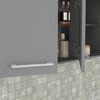 Mueble de Cocina Aereo Vekkahome Opie 3 Puertas Gris