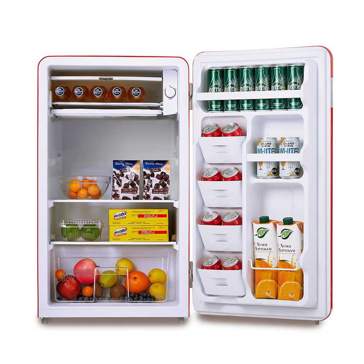 Minibar Midea MDRD142FGE13 93 lts. Rojo