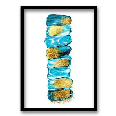 Imagen 1 del producto Cuadro Decorativo Retela Turquesa Gold 50 x 35 cm