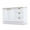Combo Cocina Mueble A&eacute;reo + Base Home Mobili Americana 120 cm Blanco