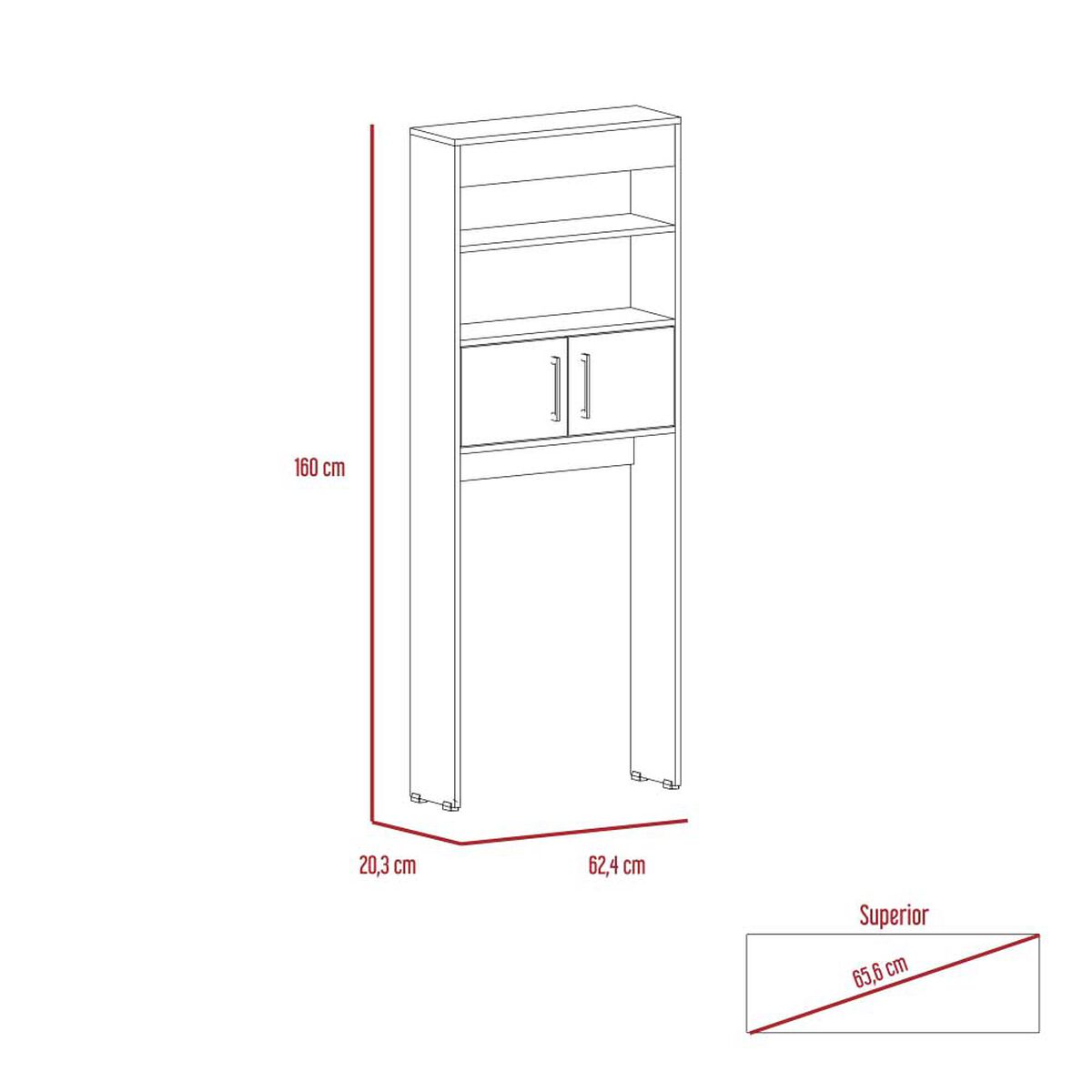 Mueble Optimizador TuHome Bath Bi Color Blanco Duna 2 Puertas