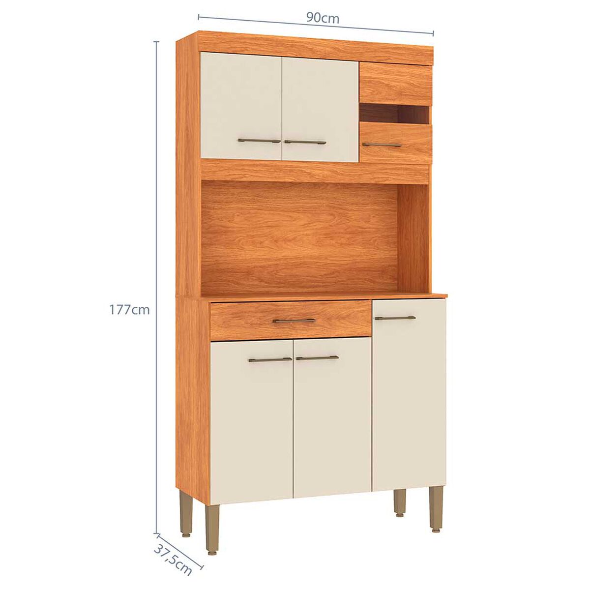 Kit Cocina Vekkahome Carla 5 Puertas Beige