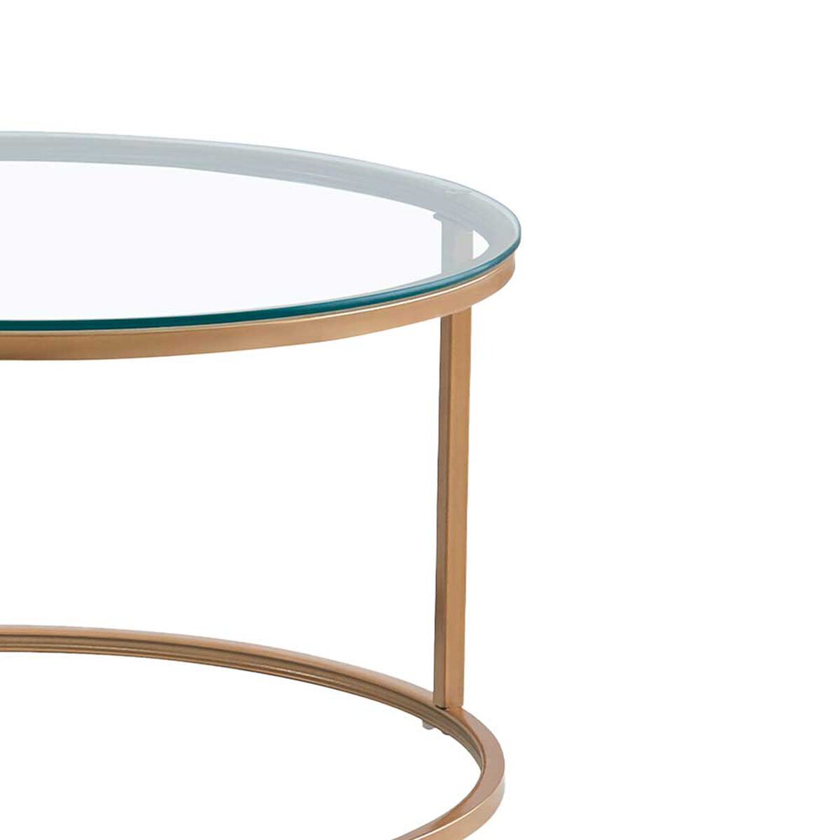 Set Mesa de Centro Home Mobili Nido Golden Dorado