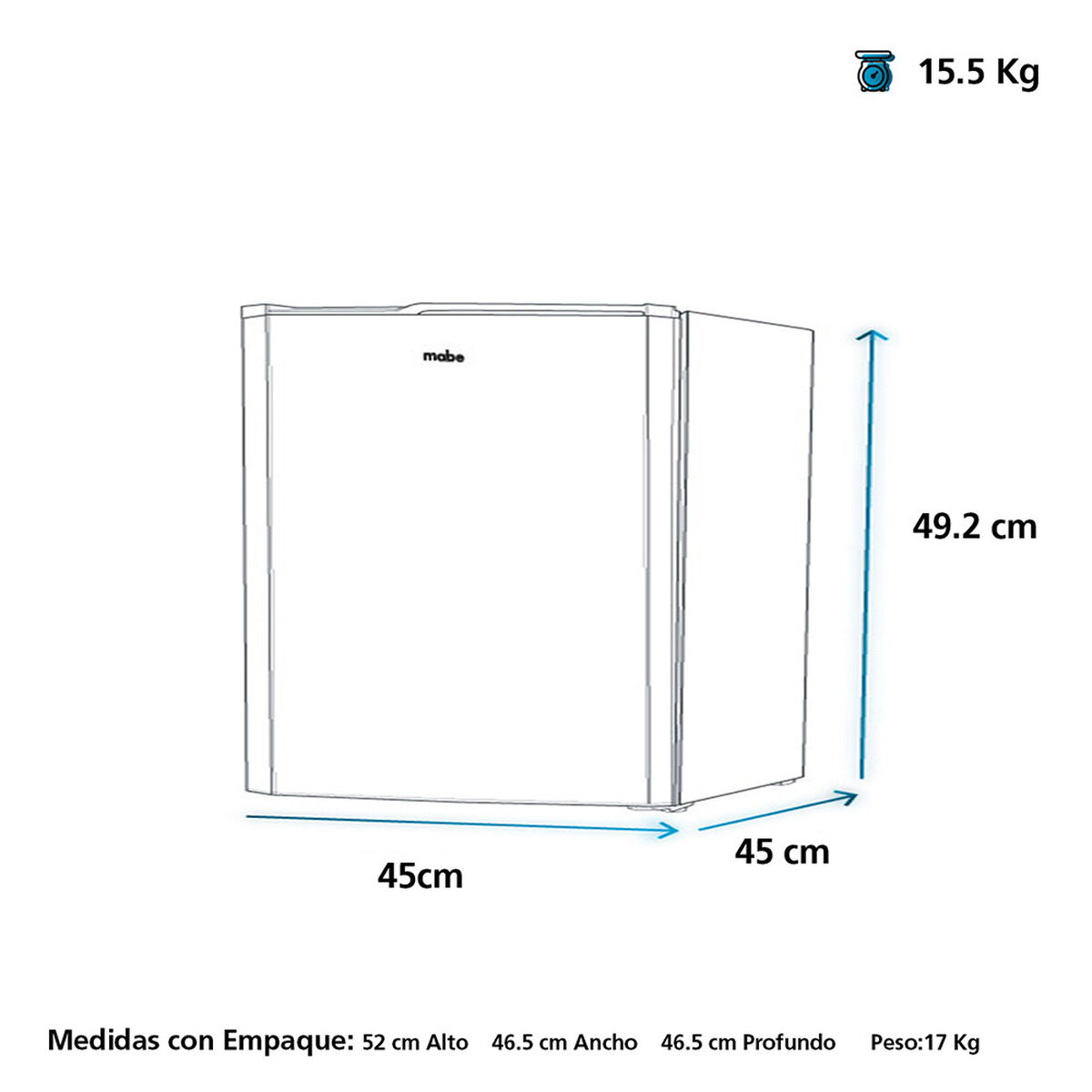 Frigobar Mabe RMF02LRX0 45 lt