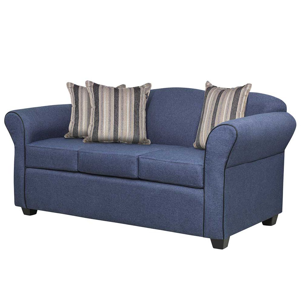 Sofá Innovamuebles Ducal Tela 3 Cuerpos Azul
