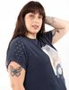 Polera Con Estampado Manga Corta Mujer Extralindas