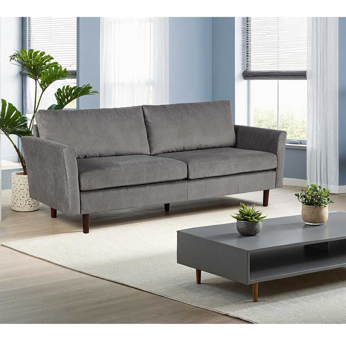 Sofá Casanova Siena 3 Cuerpos Gris Oscuro