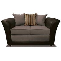 Sofá Elegant Detail Minesota 2 Cuerpos Tela/PU Gris