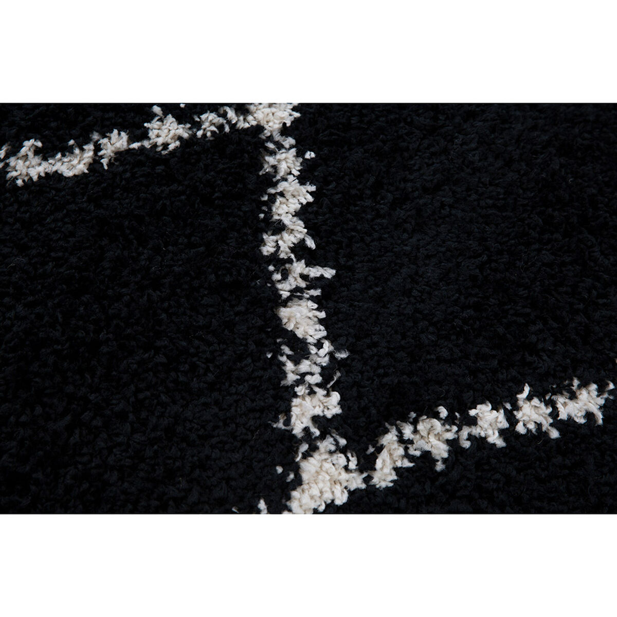 Bajada de Cama Idetex Shaggy Cell 133 x 180 cm Negro