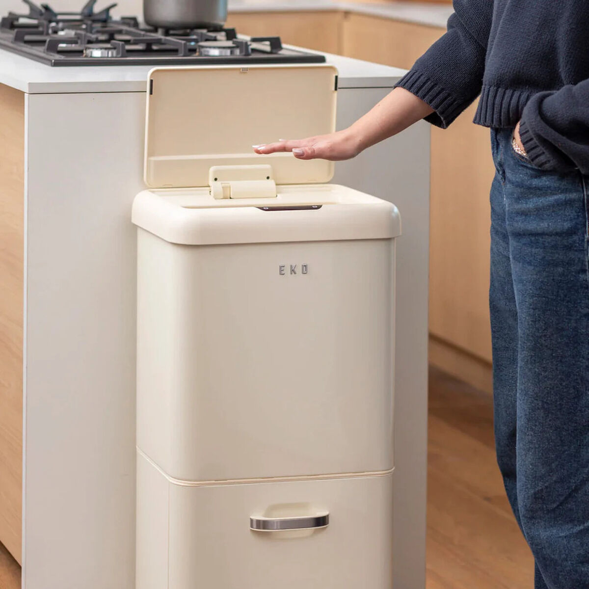 Basurero 32 L + 18 L Eko Vintage con Sensor Bin