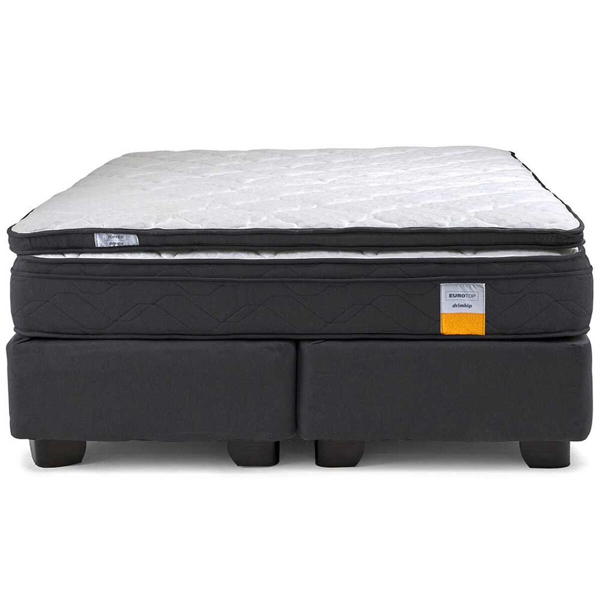 Cama Americana Drimkip Base Dividida 2 Plazas Plus Eurotop + Topper
