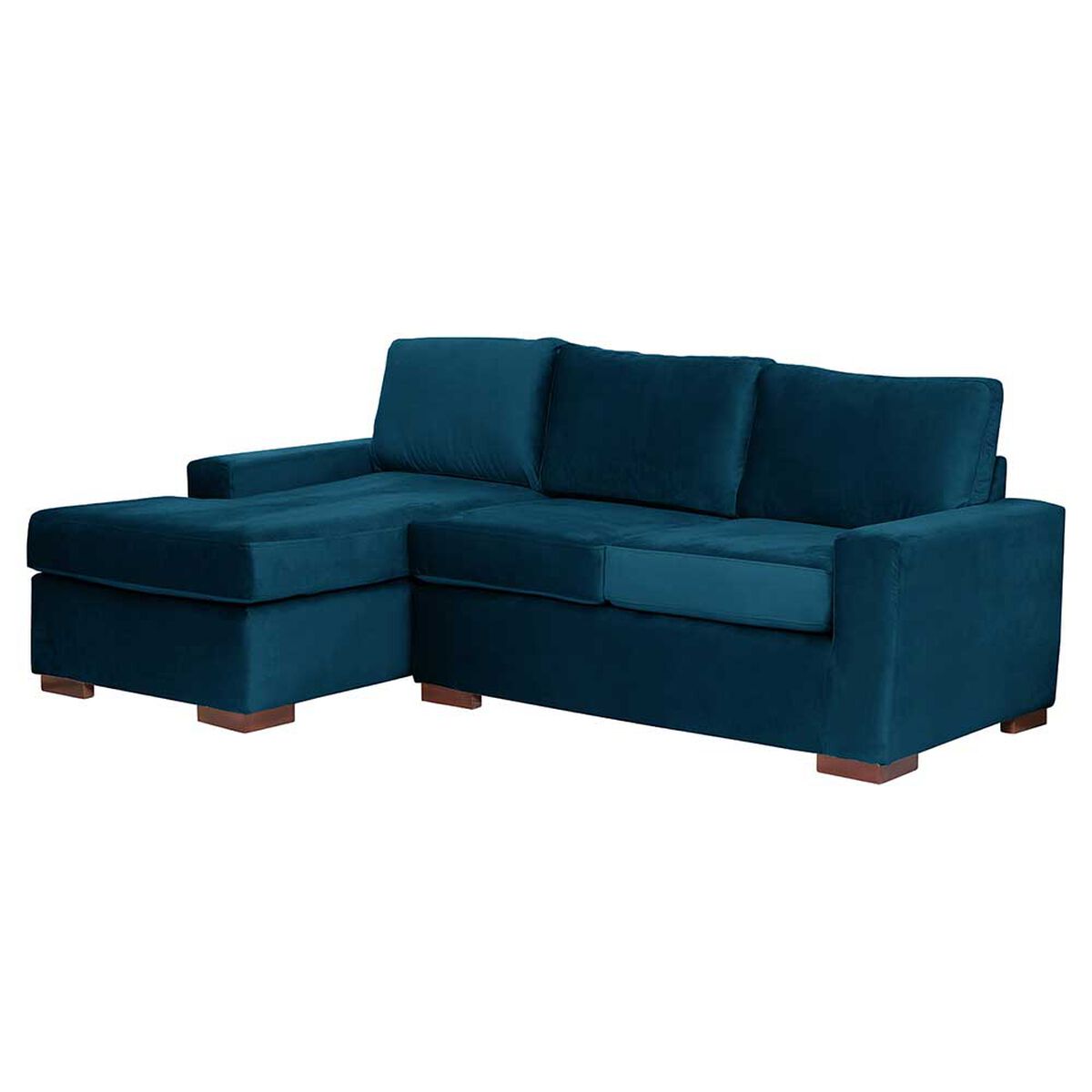 Sof&aacute; Seccional Izquierdo Latam Home Livorno 3 Cuerpos Azul Petroleo