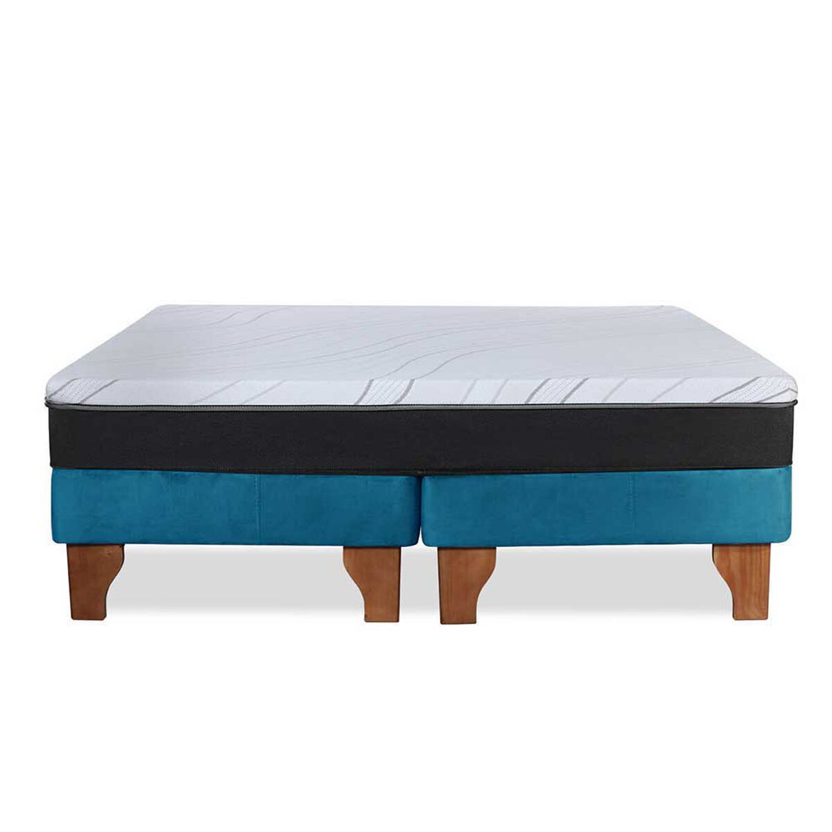 Cama Europea Latam Home 2 Plazas Zen Roller Azul