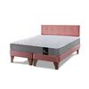Cama Europea Latam Home Base Dividida 2 Plazas Zen Best Palo Rosa + Respaldo
