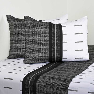 Imagen 1 del producto Juego de Sábanas American Family 144 Hilos 2 Plazas Vias Negro