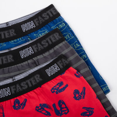 Imagen 2 del producto Pack 3 Bóxer de Algodón Niño Chess Coral, Navy, Petroleo, Verde