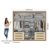 Closet Di Poretti Design Veneto 6 Puertas 6 Cajones Caf&eacute; Blanco